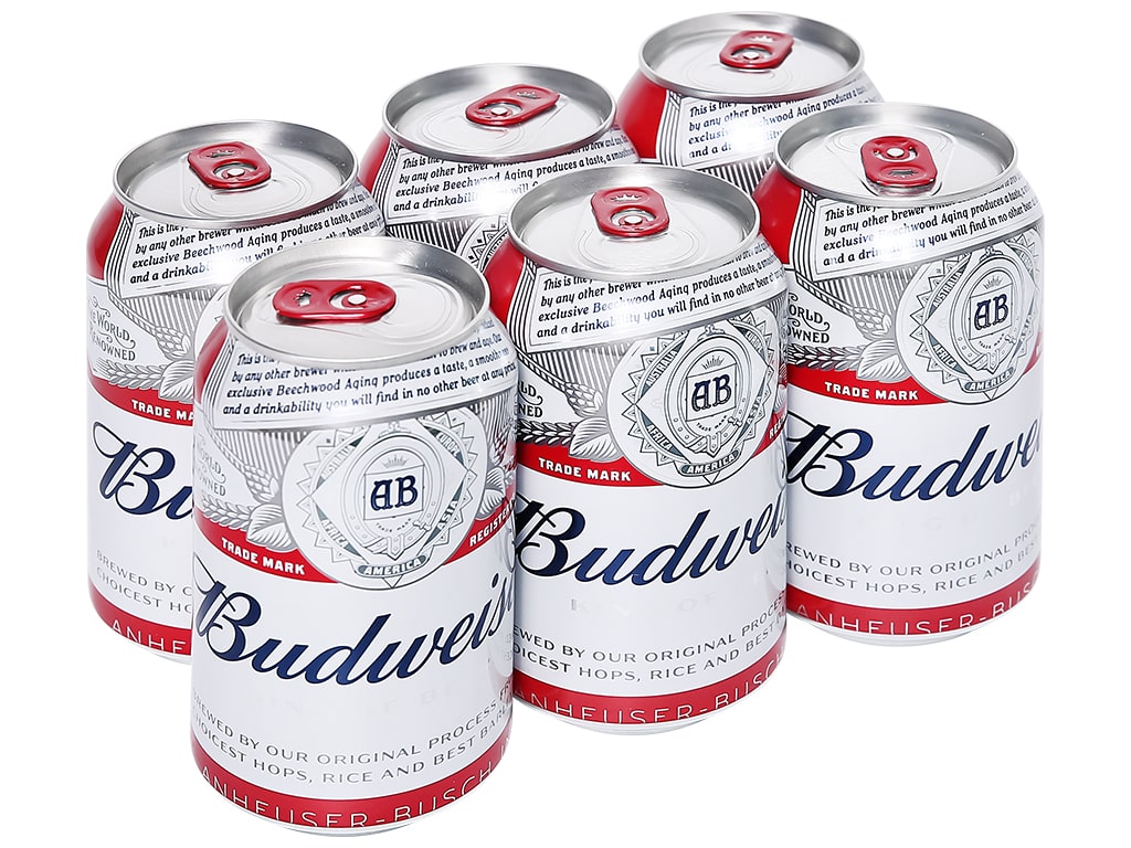 6 lon bia Budweiser 330ml - Quality for Life