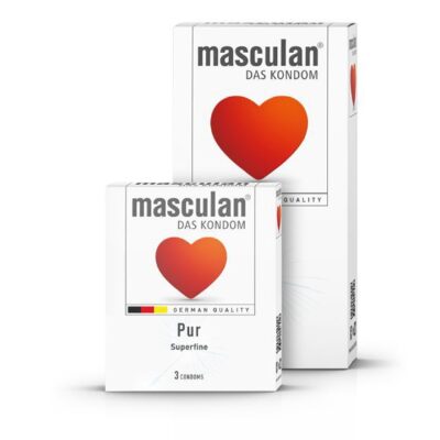 Bao cao su Masculan Pur trắng siêu mỏng hộp 3c
