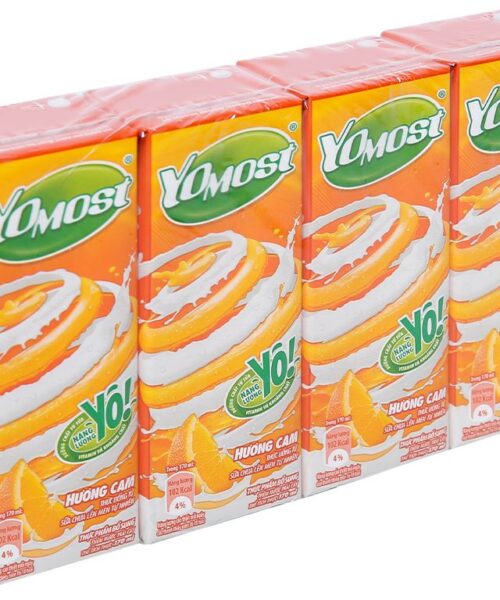 Lốc 4 hộp sữa chua uống hương cam YoMost 170ml