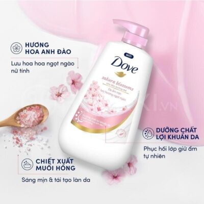 Sữa tắm DOVE da ẩm mịn hương ngọt ngào 500g