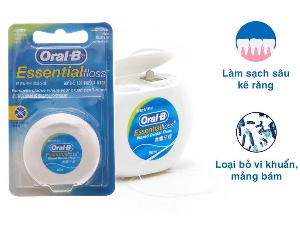 Chỉ Nha Khoa Oral-B Essential Floss Vỉ 50m - Quality For Life