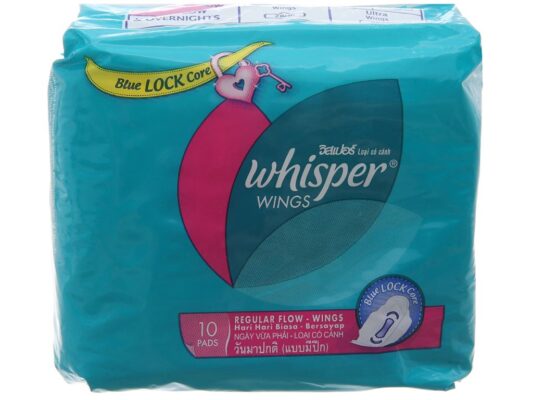 Băng vệ sinh Whisper Dòng Cơ Bản Mặt Lưới có cánh cho ngày thường 10 miếng 23cm