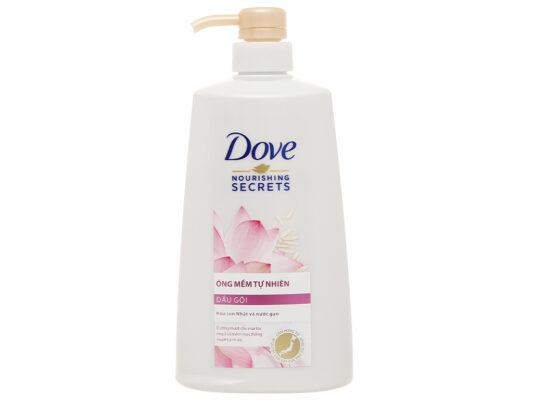 Dầu gội Dove chiết xuất hoa sen nhật và nước gạo cho tóc óng mềm tự nhiên 621ml