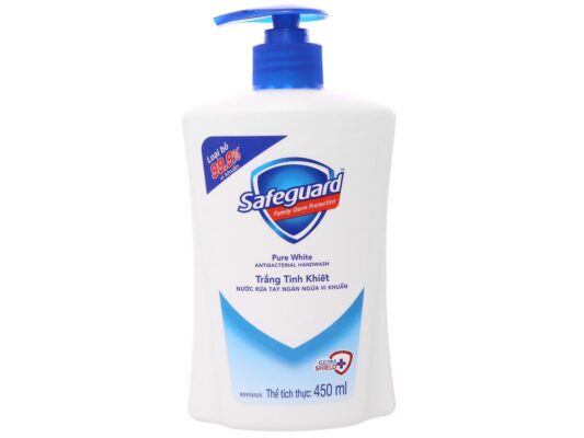 Nước rửa tay Safeguard trắng tinh khiết chai 450ml