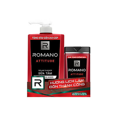 Sữa tắm sạch khuẩn Romano Attitude 650g tặng dầu gội 150g