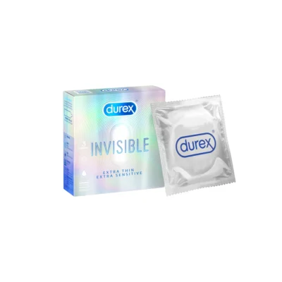 Bao cao su Durex Invisible Extra Thin hộp 3 chiếc