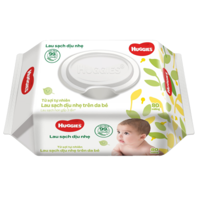 Khăn ướt Huggies không mùi 80 tờ (Gói)