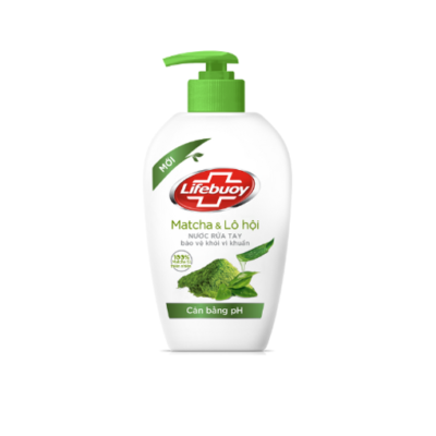 Nước rửa tay Lifebuoy matcha và lô hội 450g (Chai)