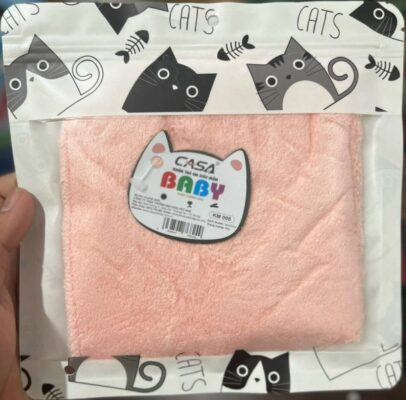 Khăn casa con mèo baby size. 30x30cm