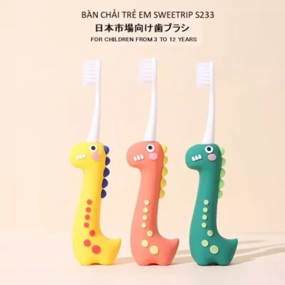 Bàn chải trẻ em khủng long 3-12 tuổi (Cái)