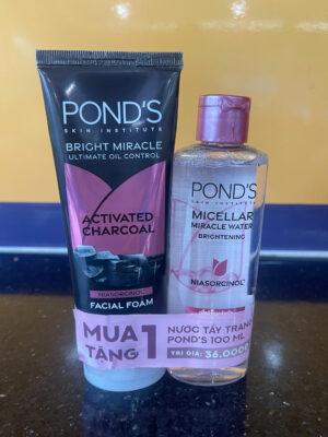 SRM Pond's kiềm dầu 100g tặng 1 tẩy trang pond's 100ml
