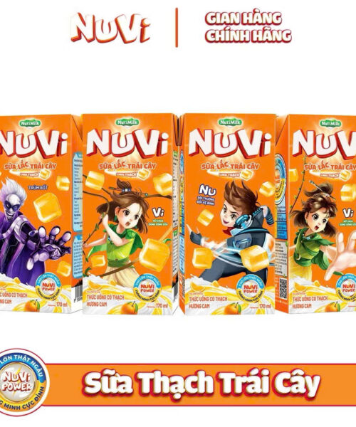 Sữa NuVi có thạch vị cam 170ml (Lốc)