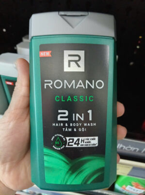 Tắm gội Romano Classic 2in1 180g