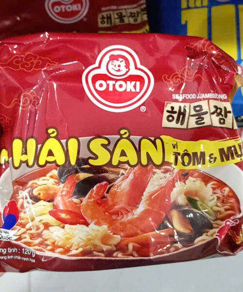 Mì gói Jin hải sản vị tôm và mực 120g gói
