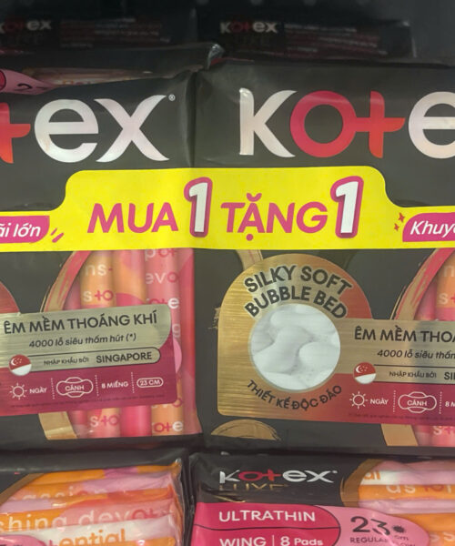 BVS Kotex luxe ban ngày có cánh 23cm  ( cặp)