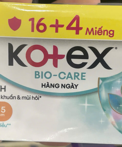 BVS Kotex biocare siêu mỏng cánh 15cm