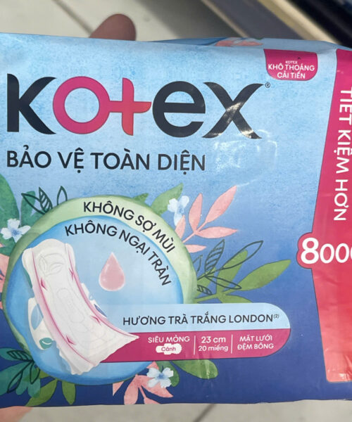 BVS Kotex khô thoáng siểu mỏng cánh 20 miếng 23cm
