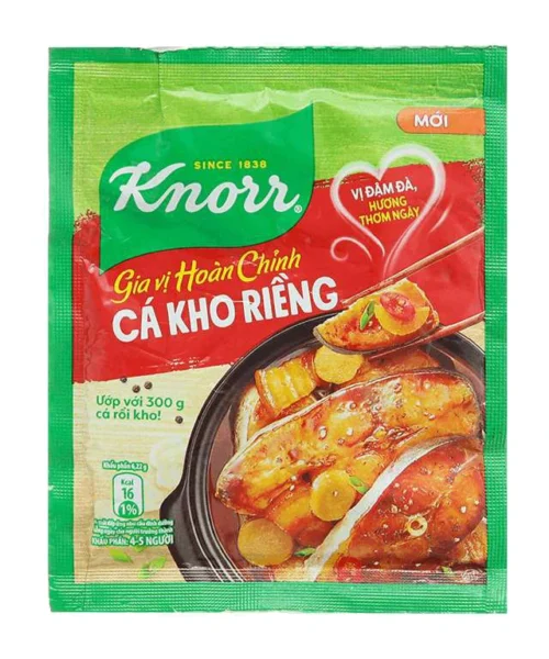 Gia vị hoàn chỉnh cá kho giềng Knor 28g (hộp 12 gói)