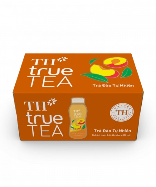 Trà hương đào tự nhiên không đường TH true tea 350ml (Thùng)