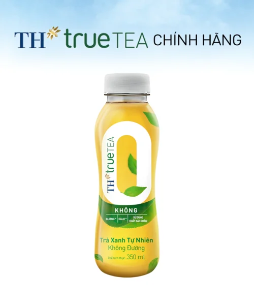 Trà xanh tự nhiên không đường TH true tea 350ml